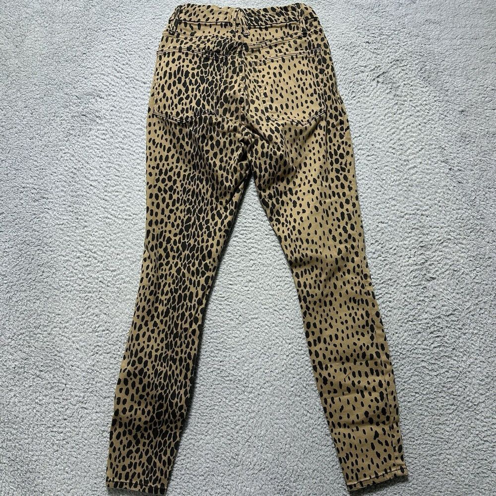 Good American Jeans Size 4 27 Good Waist High Rise Skinny Leopard Print - Picture 7 of 10
